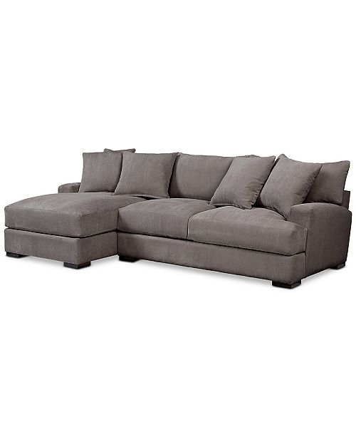 Furniture Rhyder 2 Pc Fabric Sectional Sofa With Chaise Created For Macy S Reviews Furniture Macy S