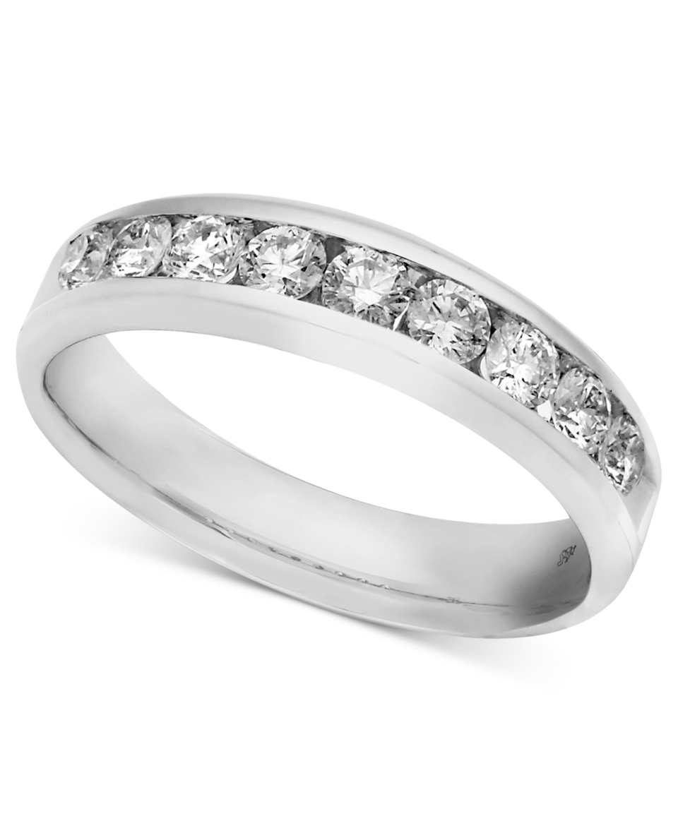 Diamond Ring, 18k White Gold Diamond Band (1/2 ct. t.w.)   Rings