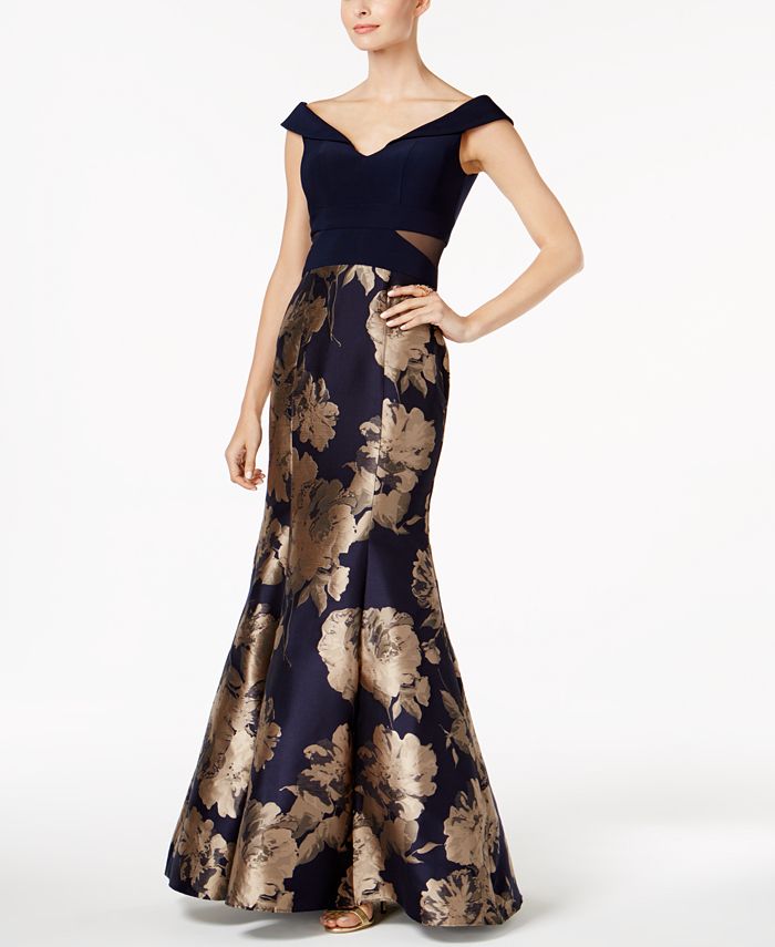 XSCAPE Printed Mermaid Gown & Reviews - Dresses - Women - Macy's