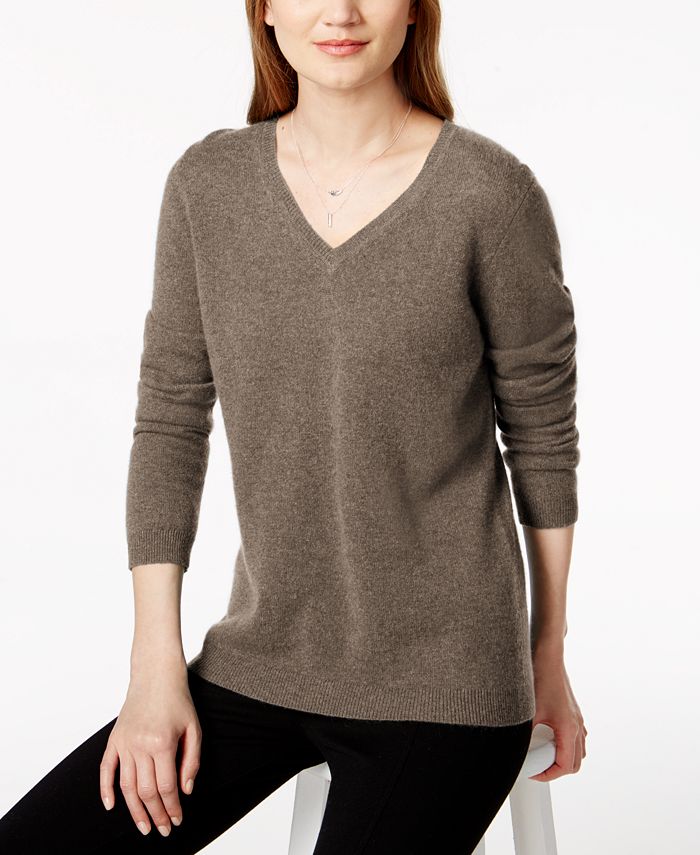 Charter Club VNeck Cashmere Sweater, Created for Macy's & Reviews