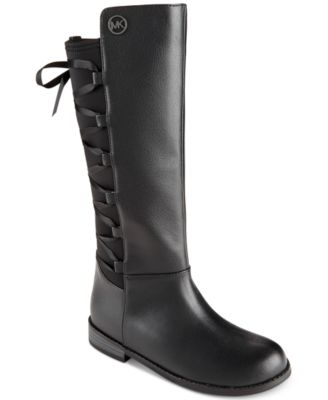 michael kors girls black boots