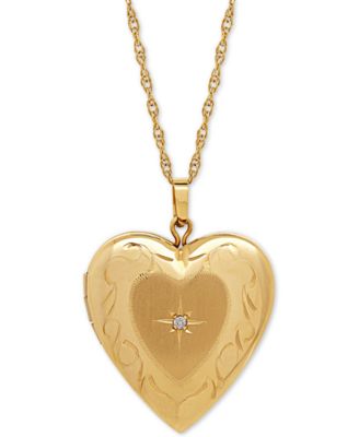 big gold locket necklace