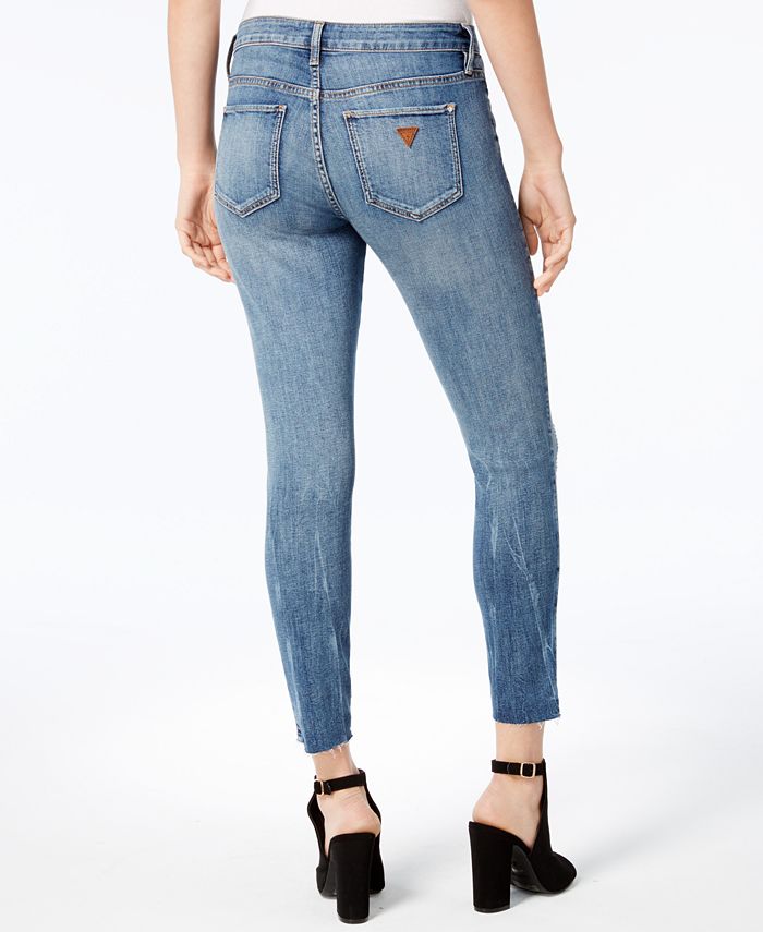 GUESS Ripped Skinny Ankle Jeans & Reviews - Jeans - Women - Macy's