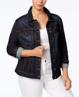 macys plus size jean jacket