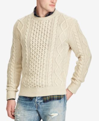ralph lauren aran sweater