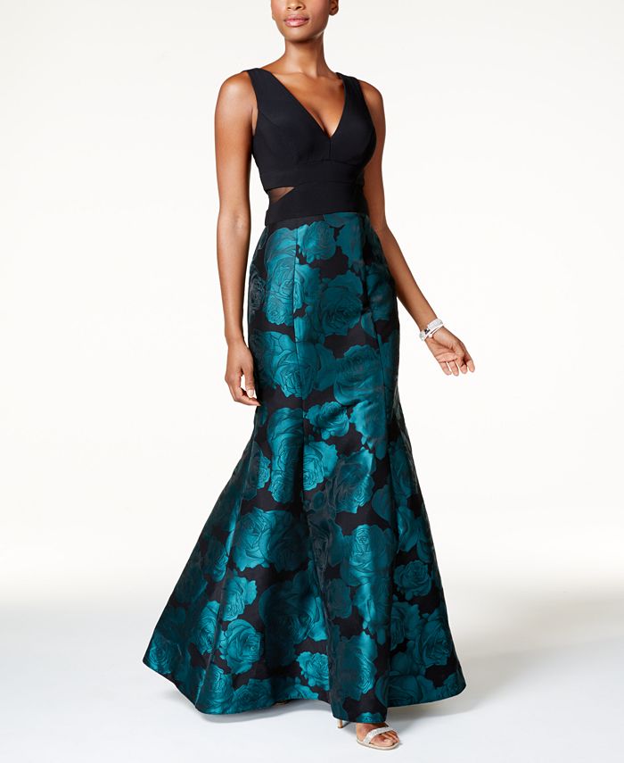 XSCAPE Illusion Floral-Brocade Mermaid Gown & Reviews - Dresses - Women