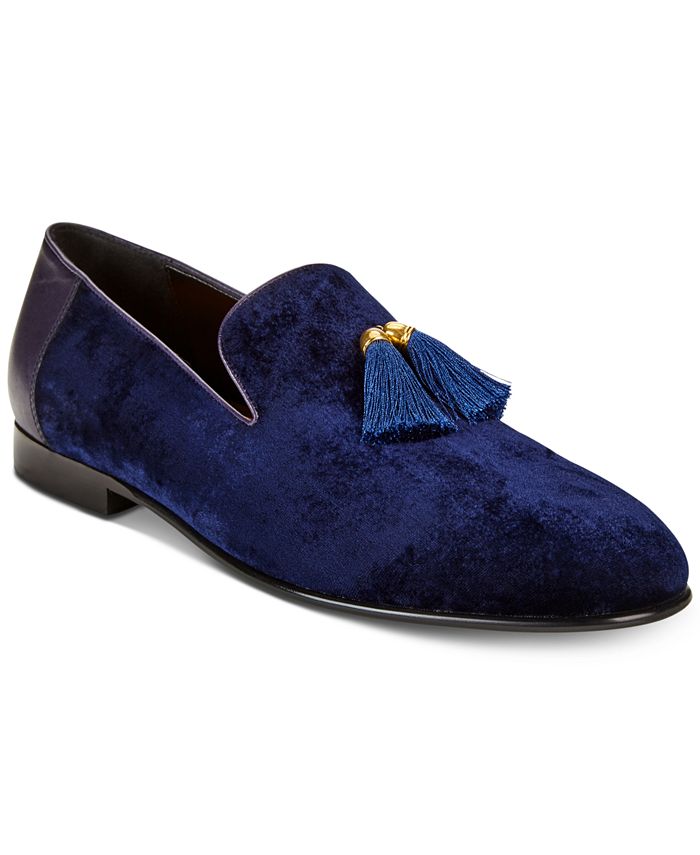 tallia men's eduardo velvet tassel loafers