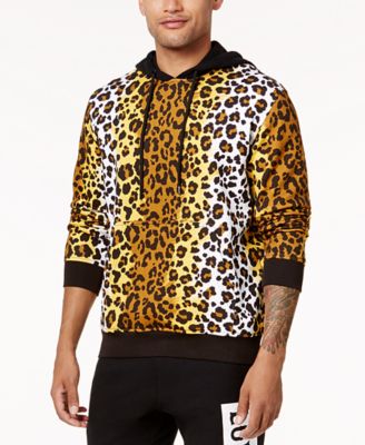 mens leopard print hoodie