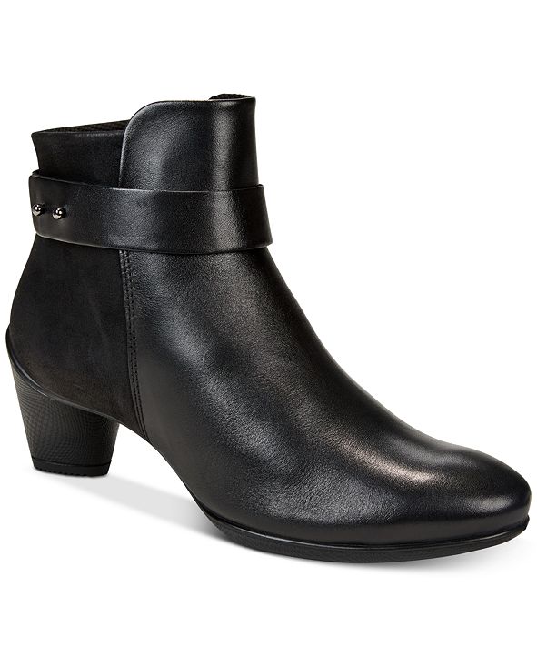 ecco leather comfort booties