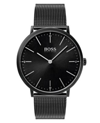 hugo boss black mesh watch