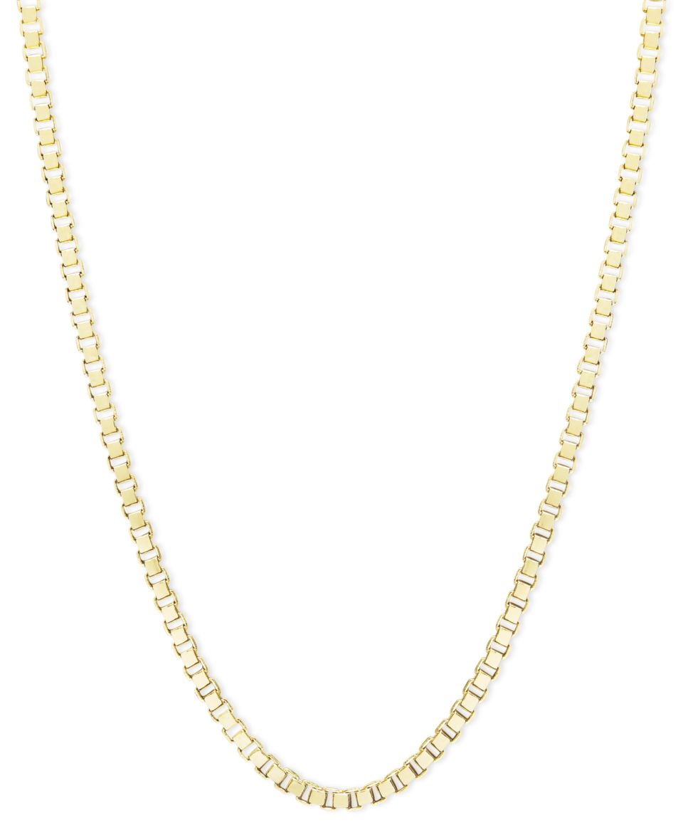 14k Gold Necklace, 24 Box Chain  