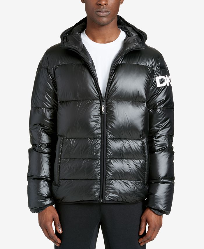 DKNY Men's Mid-Length Hooded Puffer Jacket & Reviews - Coats & Jackets ...