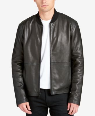 dkny leather bomber jacket