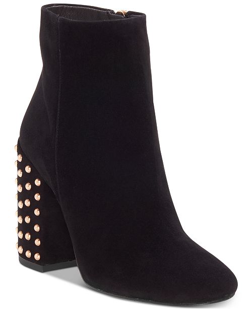 Jessica Simpson Wexton Studded Block Heel Booties Reviews Boots Shoes Macy S