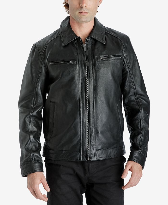 Michael Kors Michael Kors Men's Leather Bomber Jacket & Reviews - Coats ...