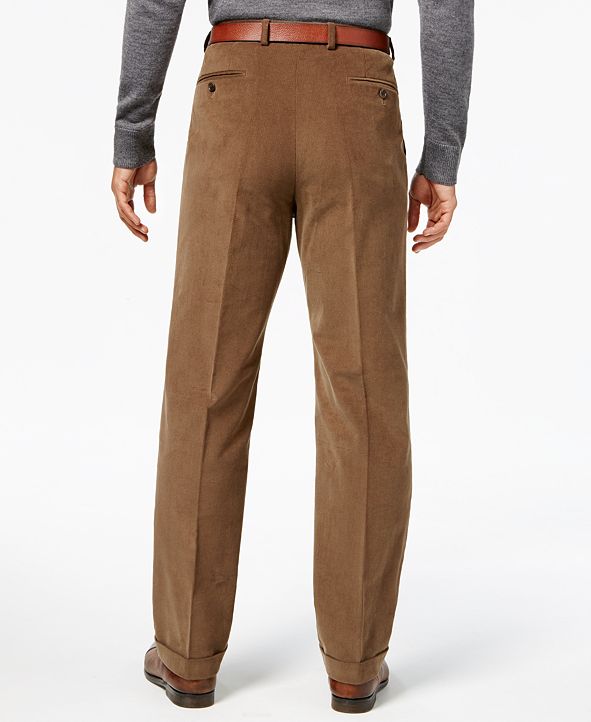 Lauren Ralph Lauren Men S Classic Fit Corduroy Pleated Cuffed Hem Dress Pants And Reviews Pants