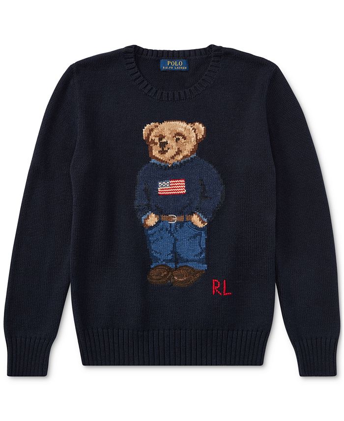 Polo Ralph Lauren Ralph Lauren Polo Bear Cotton Sweater, Big Boys (8-20 ...