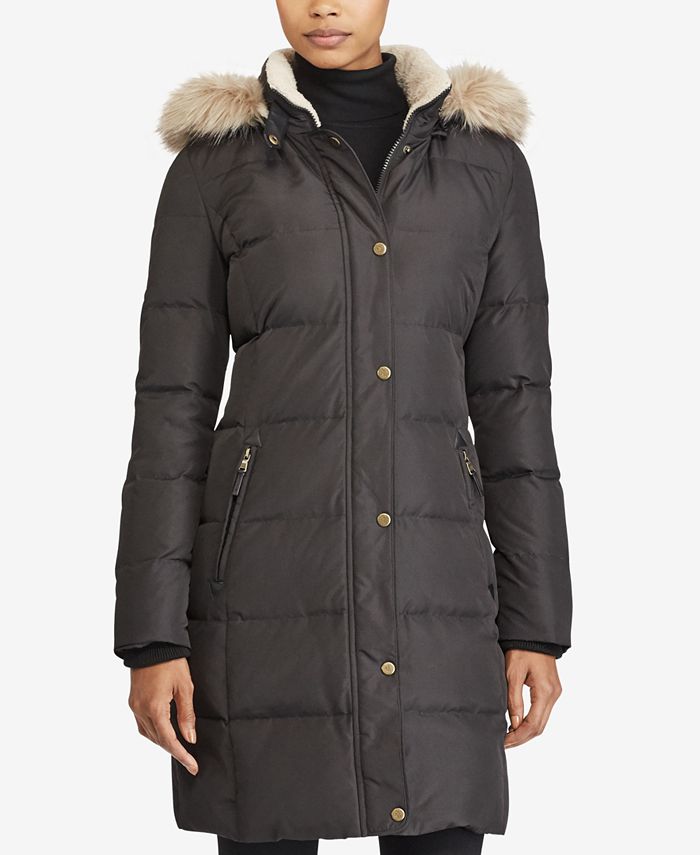 Lauren Ralph Lauren Faux-Fur-Trim Quilted Puffer Coat & Reviews - Coats ...