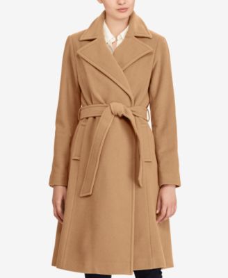 Line Wool-Cashmere Blend Wrap Coat 