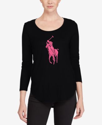 ralph lauren pink pony tee shirt