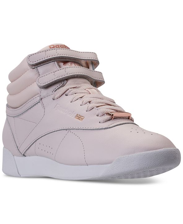 Reebok Women's Freestyle Hi Top Muted Casual Sneakers from Finish Line & Reviews - Finish Line