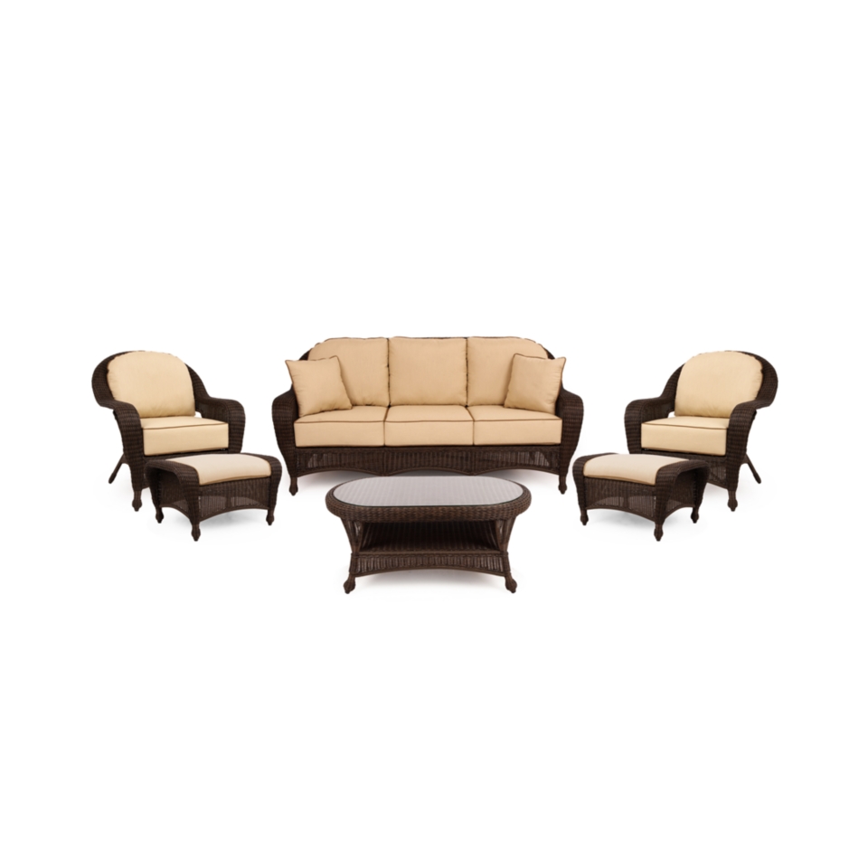   Piece Seating Set (Sofa, 2 Club Chairs, 2 Ottomans and Coffe Table