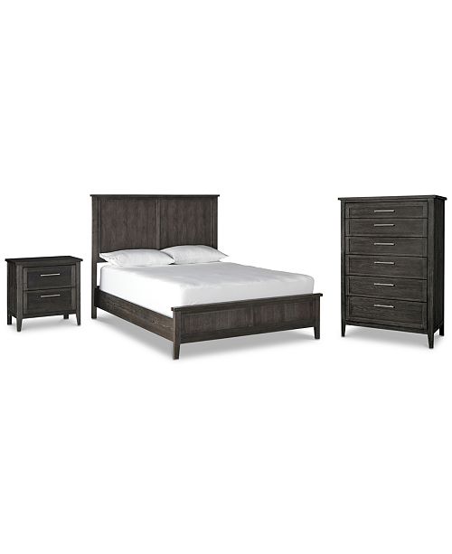 Furniture Closeout Tidewater Panel Bedroom Furniture 3 Pc Set California King Bed Chest Usb Outlet Nightstand Reviews Furniture Macy S