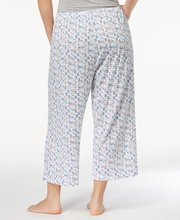 Hue Plus Size Icy Margarita Knit Capri Pajama Pants & Reviews - Bras ...