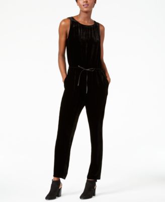 macys velvet jumpsuit