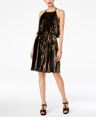 macys metallic dress