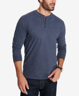 Винтажная мужская футболка Henley из матового джерси с длинным рукавом, защищающая от непогоды