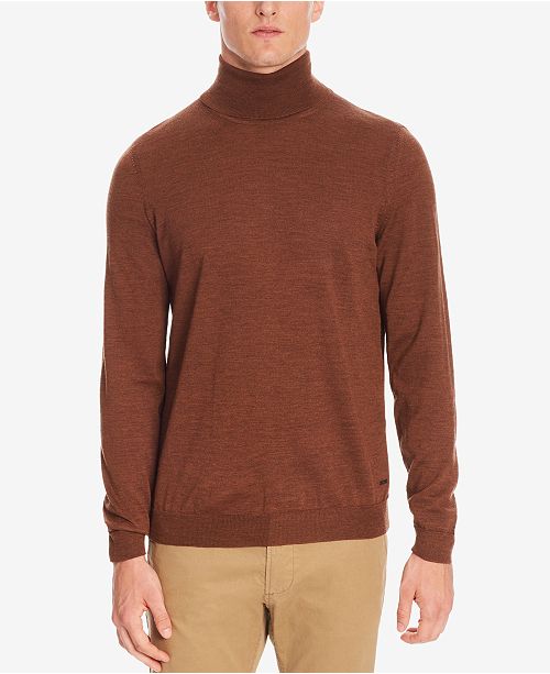 Hugo Boss Boss Men S Merino Wool Turtleneck Sweater Reviews Sweaters Men Macy S