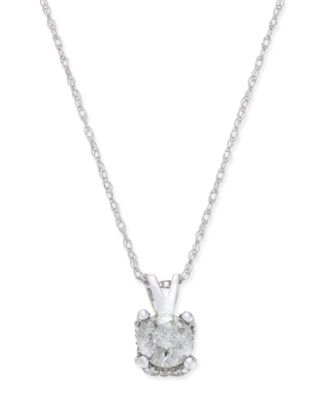 Diamond Solitaire Pendant Necklace (1 