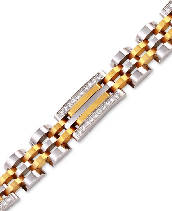 Mens stainless steel bracelets with diamonds clearance
