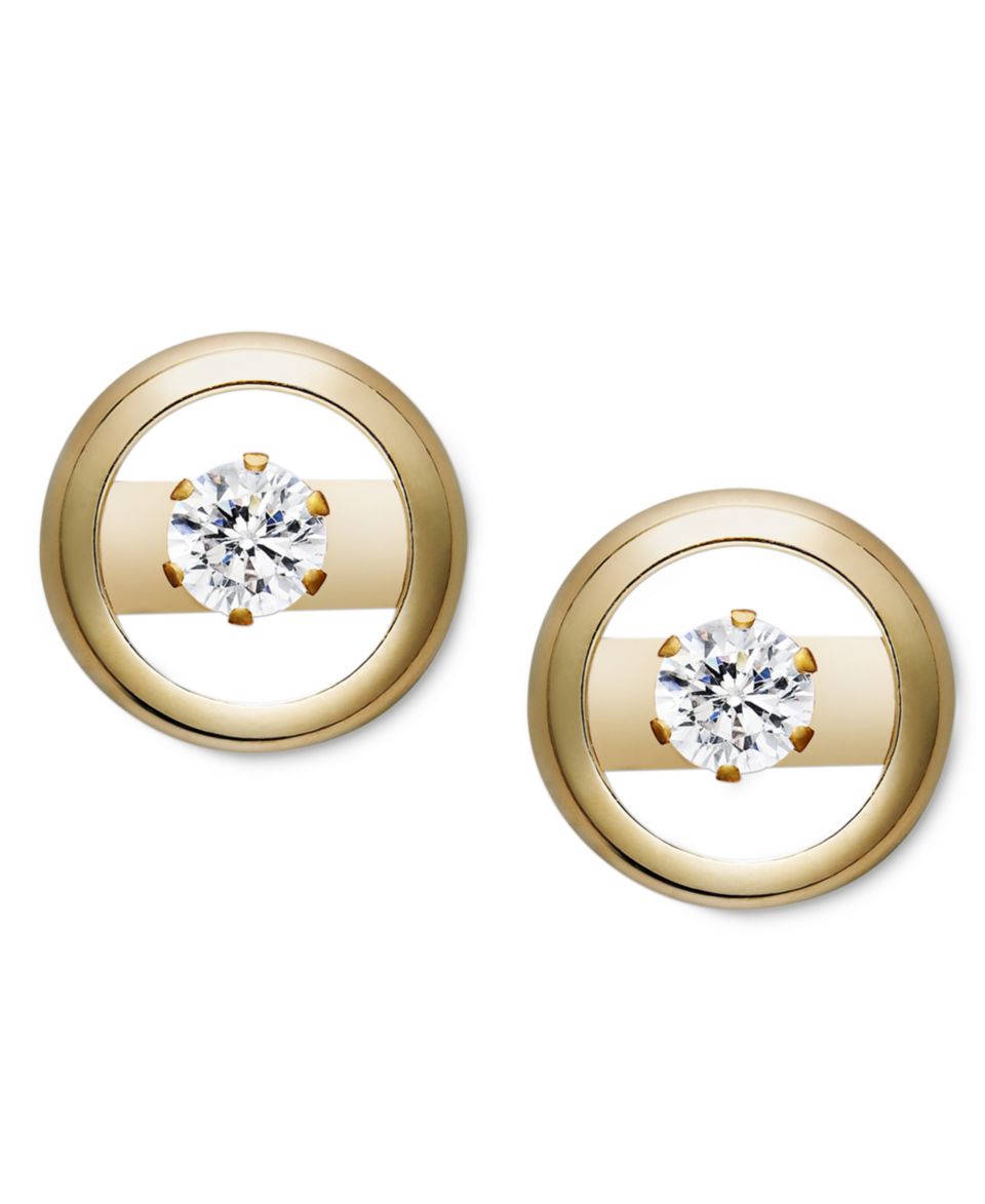 14k Gold Earrings, Diamond Cut Floral Omega Clip Earrings   Earrings   Jewelry & Watches