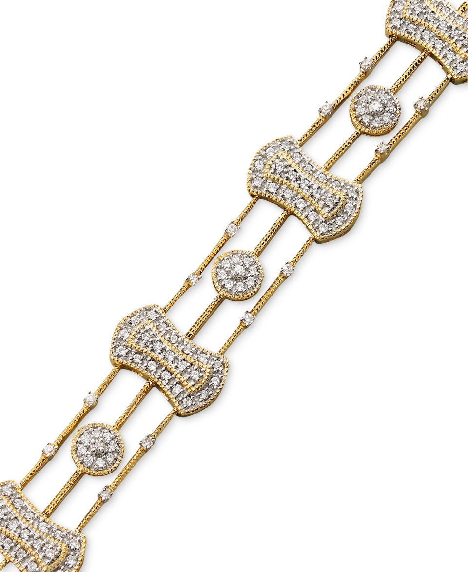 Diamond Bracelet, 14k Gold Diamond (1 ct. t.w.)   Bracelets   Jewelry