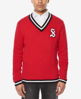 men's v neck varsity sweater