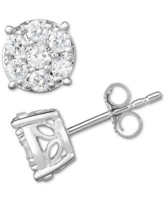 diamond cluster earrings macys