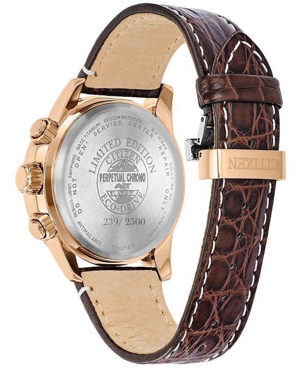 citizen eco drive chronograph leather strap