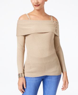 macys cold shoulder sweaters