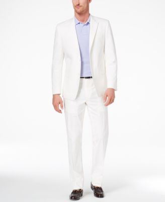 Slim-Fit Ultraflex White Solid Suit 