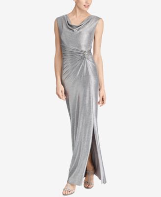 ralph lauren silver dress