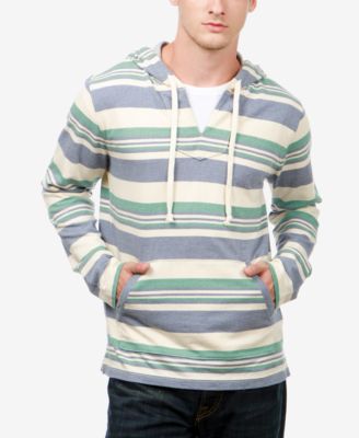 striped baja hoodie