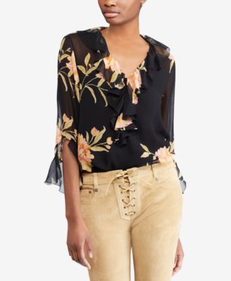 macy's ralph lauren blouses