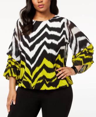 plus size bubble hem tops