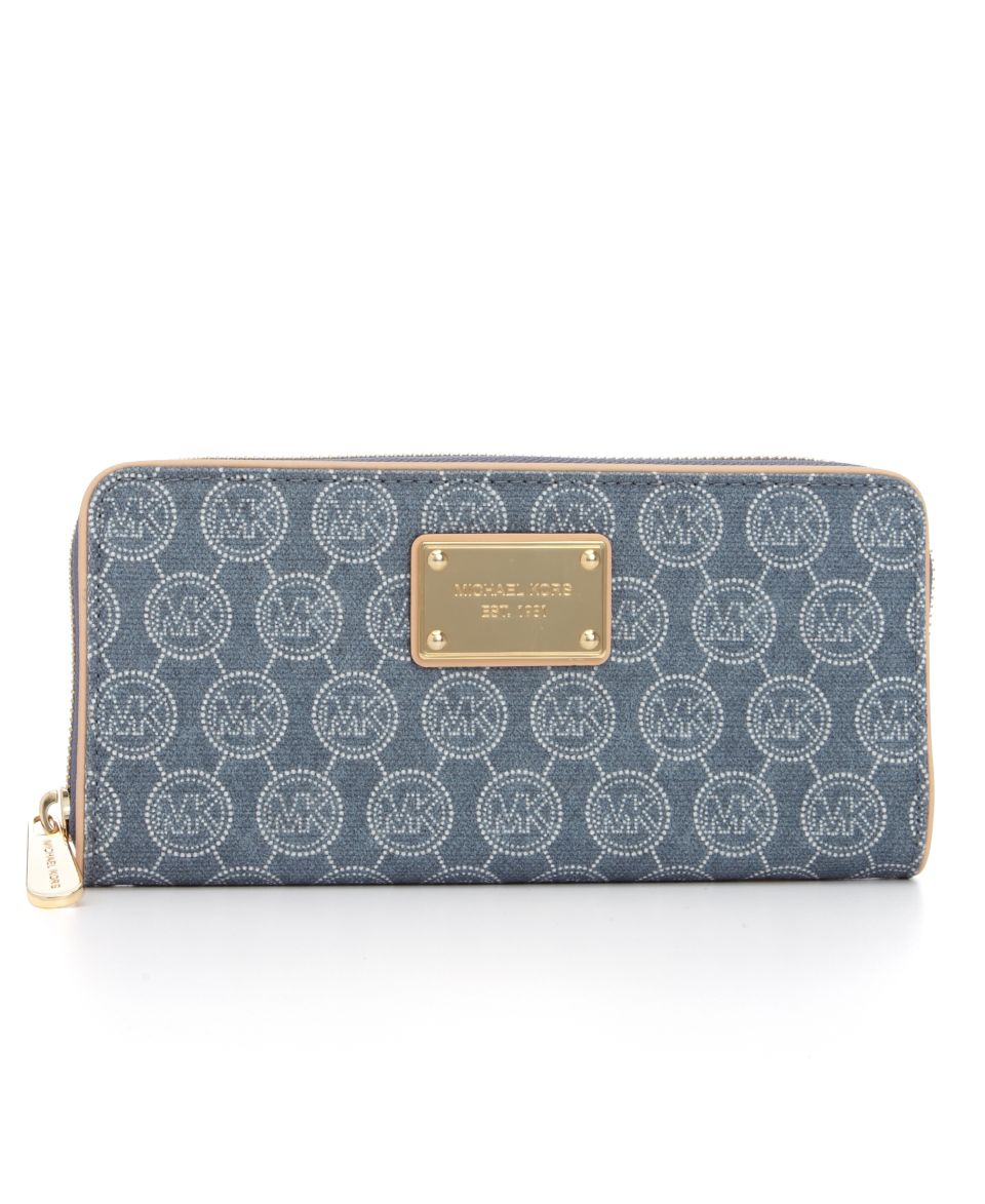 MICHAEL Michael Kors Wallet, Jet Set Monogram Ziparound Continental