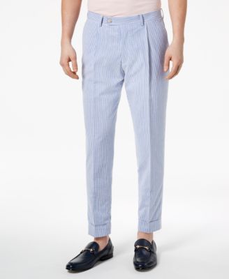 blue striped dress pants