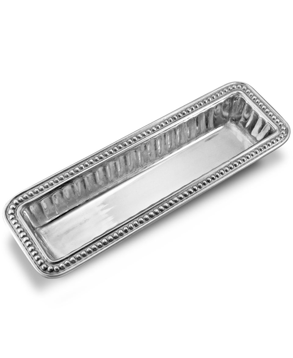 Wilton Armetale Serveware, Flutes and Pearls Rectagular Tray