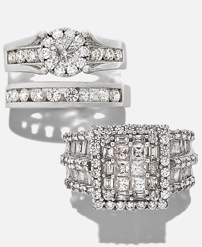 Macy's Diamond Ring (3 ct. t.w.) in 14k Gold or White Gold & Reviews