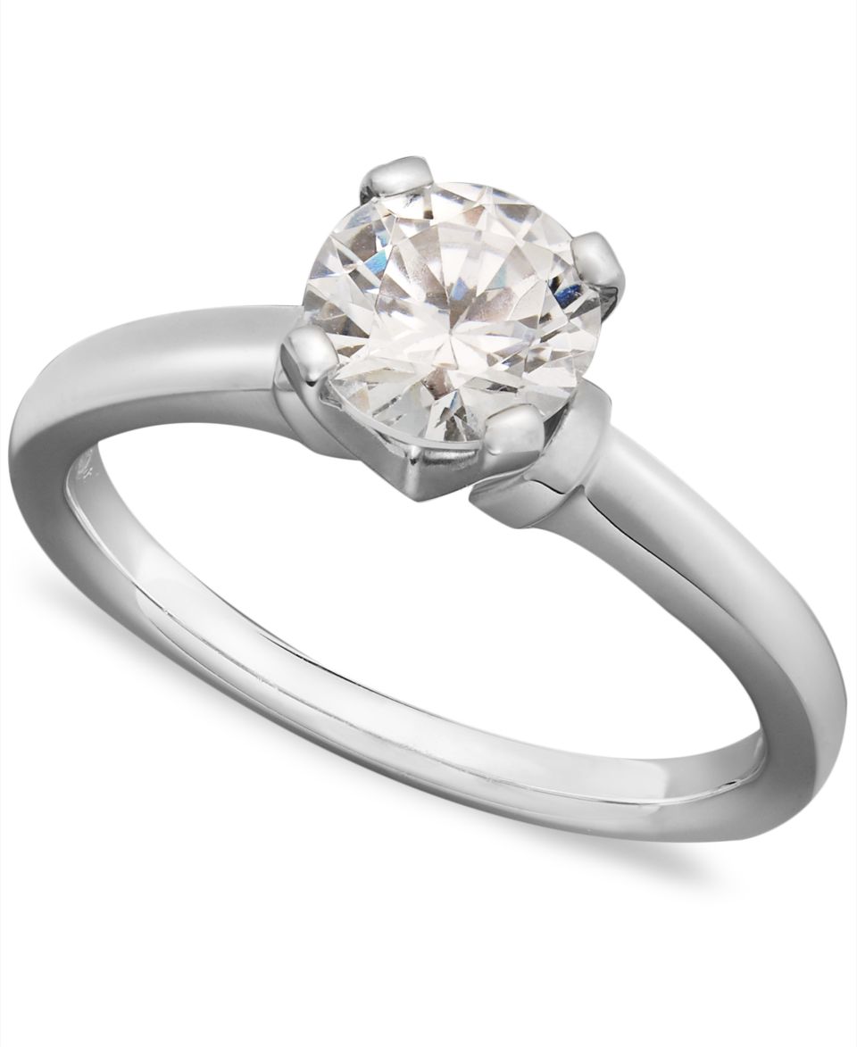 Juliet Diamond Ring, 14k White Gold Certified Diamond Solitaire Ring